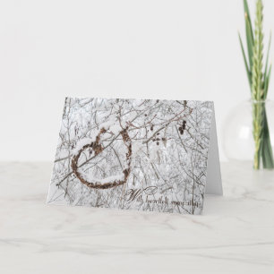 冬のハート悔やみや弔慰 カード