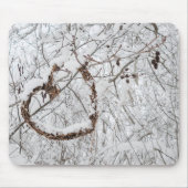 冬のハート マウスパッド (正面)