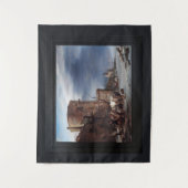 冬のハーレムの街の壁 タペストリー (正面)