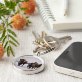 冬のバイソン キーホルダー (側面)