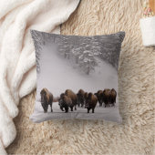 冬のバイソン クッション (ブランケット)
