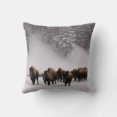 冬のバイソン クッション (裏面)