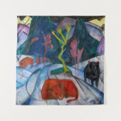 冬のバイソン |フランツ・マーク | タペストリー (正面)