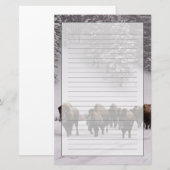 冬のバイソン 便箋 (正面/裏面)