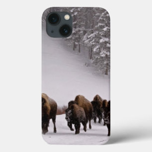 冬のバイソン iPhone 13ケース