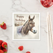 冬のバイブウォーターカラーロバ – 誕生日パーティー –  スタンダードカクテルナプキン (インサイチュ)