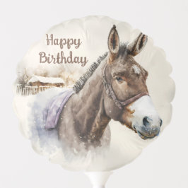 冬のバイブウォーターカラーロバ – 誕生日パーティー –  バルーン