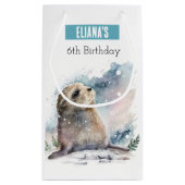 冬のバイブシール – 誕生日パーティー –  スモールペーパーバッグ (裏面)