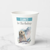 冬のバイブシール – 1歳の誕生日 –  紙コップ (正面)