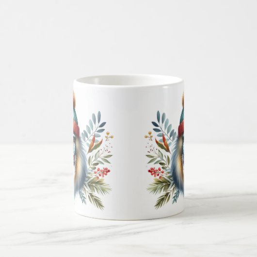 冬のバイブマンドリルモンキー – コーヒーマグカップ (中央)