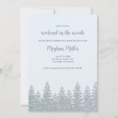 冬のバチェロレッテの週末の森の旅程 招待状 (正面)