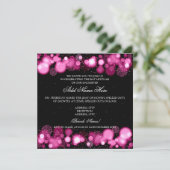 冬のバット・ミツバーのピンクの雪の結晶のライト 招待状 (スタンド正面)