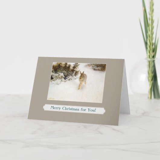 冬のバニーの挨拶状 シーズンカード (正面)