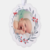 冬のバプテスマ感謝していスあなた オーナメントカード (左)