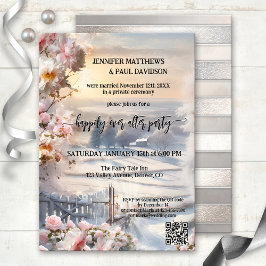 冬のバラが楽しく過ごし結婚る 招待状