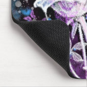 冬のバラと蝶マウスパッド マウスパッド (コーナー)