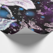 冬のバラと蝶 – 美しい ラッピングペーパー (角)