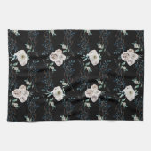 冬のバラの休日パターン キッチンタオル (横)
