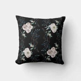 冬のバラの休日パターン クッション