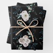 冬のバラの休日パターン ラッピングペーパーシート (インサイチュ)