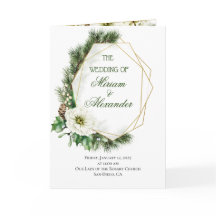 冬のバラパインホリークリスマス結婚式 プログラム