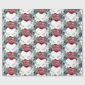 冬のバラパイン&スプルスツリーグリーナリートレリス ラッピングペーパー (フラット)