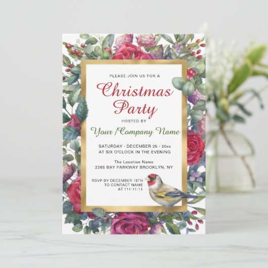 冬のバラフローラリースクリスマスイブパーティー 招待状 (スタンド正面)