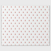 冬のバラ金ゴールドとホワイトクリスマスツリーホリデー ラッピングペーパー (フラット)