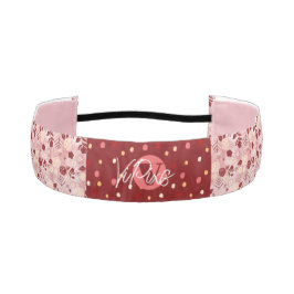 冬のバラ非スリップまたは滑ることヘッドバンドあなたの名前とイニシャル アスレチックヘッドバンド
