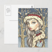 冬のバラ ポストカード (正面/裏面)