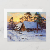 冬のバルト海沿岸リードハット シーズンポストカード (正面/裏面)