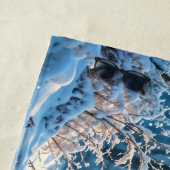 冬のバレエアイスダンスの森霜の降りたの景色 ビーチタオル (インサイチュ)