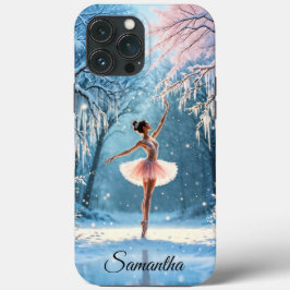 冬のバレエアイスダンスの森霜の降りたの景色 iPhone 13 PRO MAXケース