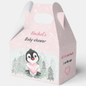冬のバレンティンペンギン少女ベビーシャワー大 フェイバーボックス (正面)