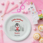 冬のバレンティンペンギン男の子の赤ちゃんシャワー ペーパープレート (パーティー)