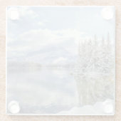 冬のバンフ国立公園 ガラスコースター (裏面)