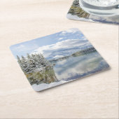 冬のバンフ国立公園 スクエアペーパーコースター (アングル)