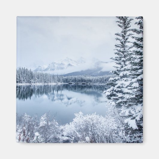 冬のバンフ国立公園 マグネット (正面)