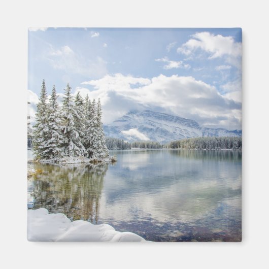 冬のバンフ国立公園 マグネット (正面)