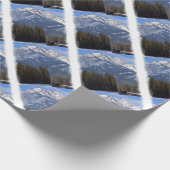 冬のバンフ・ウルフ山カスケード ラッピングペーパー (角)