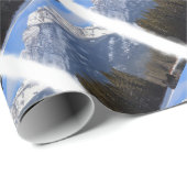 冬のバンフ・ウルフ山カスケード ラッピングペーパー (ロールコーナー)