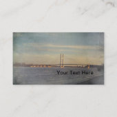 冬のバーリントン・アイオワ・ミシシッピ川 名刺 (裏面)