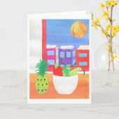 冬のパイナップル カード (黄色い花)