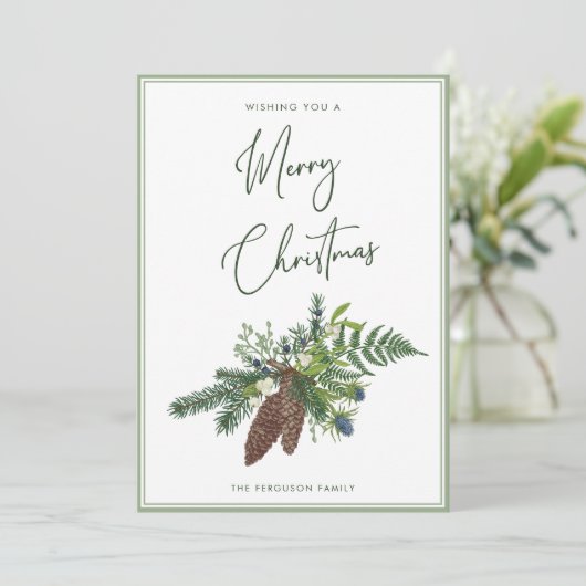 冬のパイン&素朴ベリースプレークリスマス シーズンカード (スタンド正面)