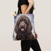 冬のパコチョコ犬 トートバッグ (クローズアップ)