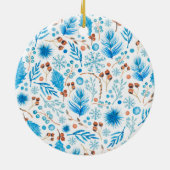 冬のパタエレガントーンカスタムフォトクリスマス セラミックオーナメント (裏面)