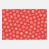 冬のパターエレガントンフェスティバルレッドクリスマス ラッピングペーパーシート (正面3)