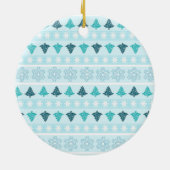 冬のパターンカスタムの写真 セラミックオーナメント (裏面)