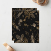 冬のパターン3 ノートカード (正面/裏面インサイチュ)