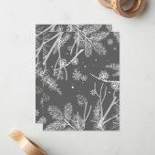 冬のパターン4 ノートカード (正面/裏面インサイチュ)